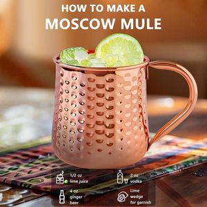 UNISWEET Tazze Classiche Fatte a Mano per Moscow Mule, Bevande Fredde, Cocktail, Birra, Vino, Feste e Bar - Product Image 5