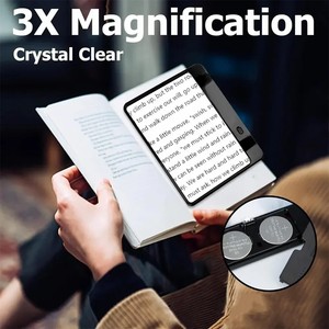 <span class=keywords><strong>Loupe</strong></span> de lecture pleine page 3X avec éclairage LED, légère, pour enfants, seniors, artisanat, timbres, cartes - Product Image 3