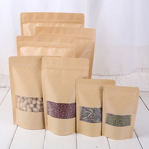 Thực phẩm cấp 200g bao bì thực phẩm khô có thể tái sử dụng giấy kraft đứng lên túi có khóa kéo và túi nhựa in kỹ thuật số - Product Image 2