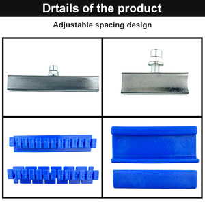 Outils professionnels universels pour la réparation <span class=keywords><strong>de</strong></span> carrosserie automobile : languettes <span class=keywords><strong>de</strong></span> colle en aluminium et plastique, patins bleus pour marteau à inertie et extracteur en T - Product Image 6