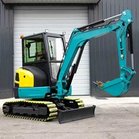 Mini Excavator 2 Ton Mesin Penggali Kecil Beroda Rantai Hidrolik dengan Hydraulic Breaker Siap untuk Pertanian