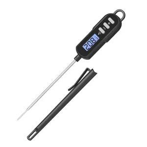 Hold Function Digital Meat Thermometer With Long Probe Fish Beef Poultry Pork Ground Meat Ham Thermometers