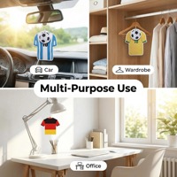 Diffuseur de parfum pour voiture personnalisé, parfum d'équipe de football, papier désodorisant à évaporation naturelle, diffuseur de parfum pour rétroviseur, longue durée