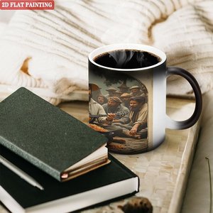 Mug en céramique noir mat givré 11oz, tasse à boire quotidienne activée par la chaleur - Product Image 3