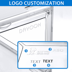 Transparent Acrylic Magnetic <b>Drop</b> Side Open Door Rectangle Glossy Extendable Shoe Storage Container <b>Box</b> Foldable Sneaker - Product Image 2