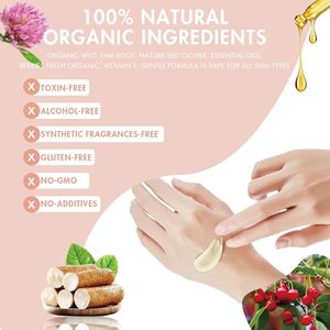 Crema di equilibrio di Yam selvatico etichetta privata per sudare <span class=keywords><strong>la</strong></span> notte di disinvoltura calmante sbalzi d'umore irritabilità crema di igname selvatico trifoglio rosso - Product Image 2