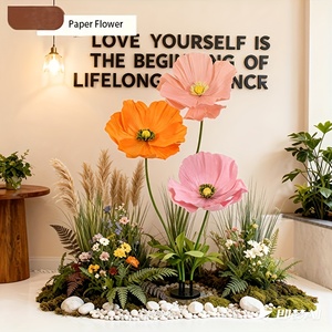 Giant Realistic Wedding Paper <strong>Flower</strong> - Yu Meiren <strong>Artificial</strong> Blooms for Outdoor/, <strong>Large</strong> Wrinkled Petals Fake <strong>Flowers</strong> Suitable - Product Image 3