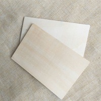 Carte postale vierge en bois non fini de forme rectangulaire découpée au Laser, 150x100x3mm