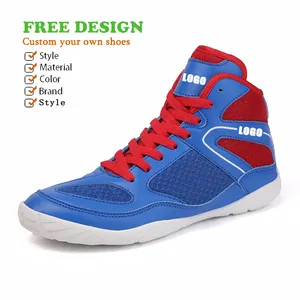 New Design Your Own Training High Top Professional Boxing Shoes 1Pair Custom Big Size size 17 Wrestling Shoes for Men