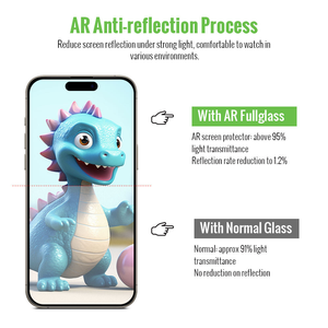 Protection d'écran en verre trempé avec revêtement AR OEM, haute transparence, 9H, durable, anti-rayures, résistant aux empreintes digitales, film en verre pour mobile - Product Image 2