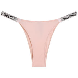 Braguitas de <span class=keywords><strong>Bikini</strong></span> Elásticas y Cómodas de Cintura Media, Estilo Babydoll Sexy para San Valentín, Lencería de Punto Sólido para Uso Diario - Product Image 2