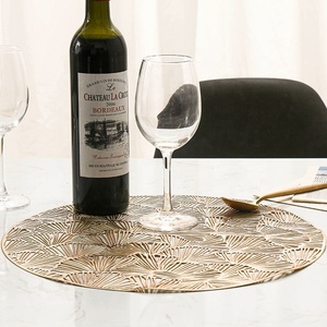 IN STOCK PVC Ginkgo Round Shape Wipeable Waterproof Eco-Friendly <strong>Placemat</strong> Table Mat <strong>for</strong> <strong>Christmas</strong> Dining Table Decor - Product Image 5
