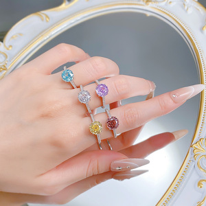 S925 Sterling Silver New 2.5-carat <strong>Millennium</strong> Octagonal Stone Wedding <strong>Ring</strong> - Product Image 2