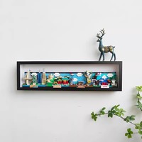 Deep Art bingkai foto kayu gaya Retro, wadah pajangan logam besi sederhana dengan bunga kering untuk swakriya untuk tampilan gambar