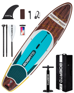 กระดานยืนพายแบบเป่าลมคุณภาพสูง PF ขนาด 11'*33" รุ่น Extra Wide SUP สำหรับผู้ใหญ่ สำหรับเล่นเซิร์ฟ BT01/1 ดีไซน์ Extra Wide ให้ความมั่นคง - Product Image 1