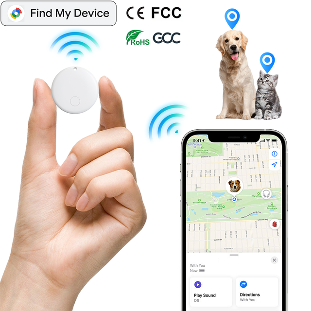 1 Pet Android 4G GPS Tracker 4P Air Tag IP67 Waterproof Bluetooth Year Battery Google Find My Device Plastic Mini Smart Finder
