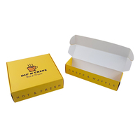Boîte d'emballage alimentaire personnalisée pour crêpes et gaufres, boîte en papier pliable imprimée pour emporter, fraîche et chaude