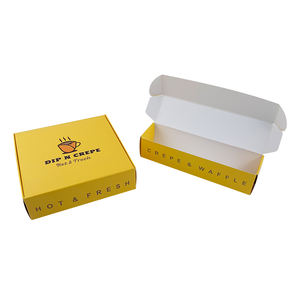 Custom <strong>Food</strong> <strong>Packaging</strong> Box for Crepe and Waffle Hot Fresh <strong>Printed</strong> Foldable Takeaway Paper Box - Product Image 2