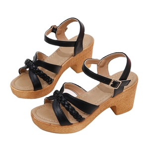 Nuovi Sandali Estivi Semplici con Cinturino Sottile e Tacco Alto alla Moda per Donne, Vendita all'Ingrosso, Tacco Spesso, Sexy con Strass, Invernali - Product Image 5