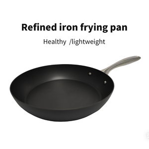 Lightweight Iron <strong>Frying</strong> <strong>Pan</strong> Uncoated Healthy Physical Non Stick Cookware Even Heat Distribution for Home Kitchen Cooking <strong>Pan</strong> - Product Image 3