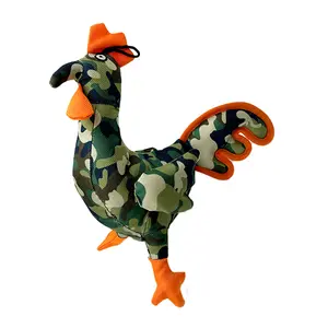 공장 직접 공급 여러 색상 맞춤형 위장 봉제 닭 애완 동물 장난감