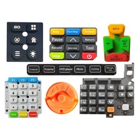 Manufacturer Supplies Silicone Keycaps-Translucent Conductive Oil-Sprayed Printed Laser-Engraved-Black Orange Red