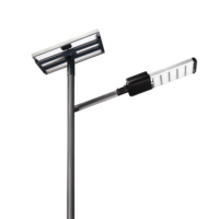 Lampe solaire LED de rue à haut lumen 120W 20400LM, indice de protection IP66, garantie de 3 ans, télécommande, montage sur poteau en alliage d'aluminium, MPPT