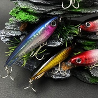 Leurre de pêche en acier inoxydable pour eaux profondes 80mm/122g, longue portée, pour petits poissons mandarins et crevettes, appât artificiel dur