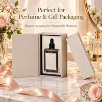 Boîte cadeau de luxe en carton rigide pour parfum et sérum de soin, en papier recyclé, avec logo personnalisé, dorure à chaud, revêtement UV, durable