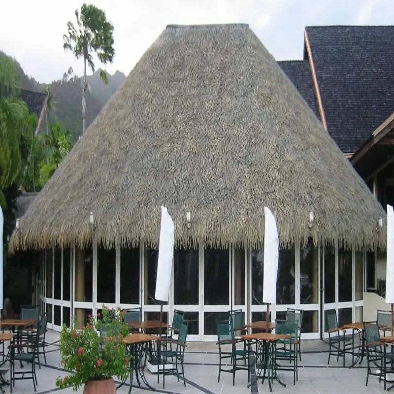 Genuine Artificial Synthetic Machine Roofing Plastic Tiles Palm Pe African Timber And A Thatch Roof Tropics
