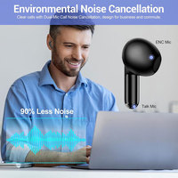 Écouteurs personnalisés à réduction de bruit ENC, écran LED, Bluetooth 5.3, écouteurs sportifs, écouteurs Bluetooth TWS intra-auriculaires