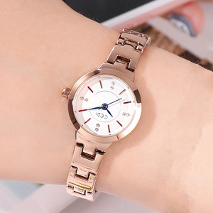 Montre pour femme de haute qualité, élégante et discrète, avec cadran simple, bracelet en acier, tendance étudiante, étanche, à quartz - Product Image 2