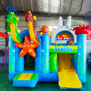 Castillo inflable para niños, rociador interior, trampolín, Tobogán del mundo submarino, castillo, pequeño parque acuático para el hogar - Product Image 3