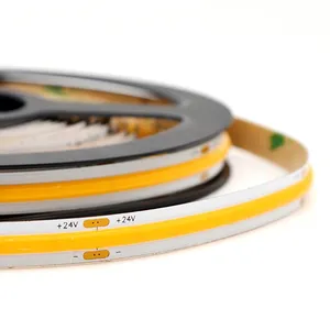 DC12V 24V DC 3mm 4mm 5mm 6mm 8mm 10mm high density no light spot dotless COB led extremely flexible strips 180 degree view