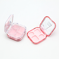 Boîtes de palette de fards à paupières vides transparentes à couvercle rabattable 4 compartiments pour blush – Fournitures d'usine pour maquillage