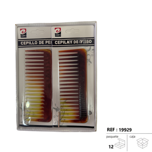 Pettine Piatto Color Ambra 19929 per la Cura dei Capelli - Product Image 1