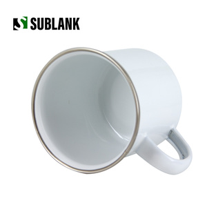 POD SUBLANK gros enduit blanc personnalisé logo <span class=keywords><strong>photo</strong></span> impression vierge Sublimation émail tasse pour voyage Camping tasse à café - Product Image 3