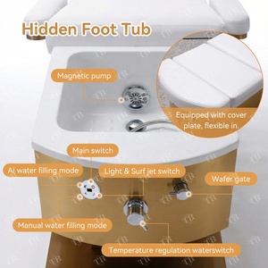 Sillón Multifuncional Turri para Salón de Belleza, Cama para <span class=keywords><strong>Champ</strong></span>ú, Camillas Multifuncionales, Sillón de Pedicura para Spa de Pies, Cama de <span class=keywords><strong>Champ</strong></span>ú Multifuncional - Product Image 5