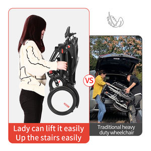 Fauteuil roulant électrique pliable léger en fibre de carbone 15Kg fauteuil roulant électrique portable de voyage - Product Image 3