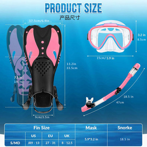 HhaoSport - Set de Snorkel para Niños, Talla Única, Color Azul Cielo, Máscara de Buceo y Snorkel para Niños, Equipo de Natación - Product Image 4