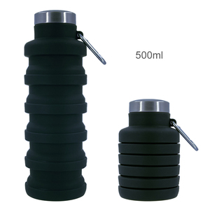 Foldable Sports Promotional Items Printed Custom Silicone Drink Water Bottle