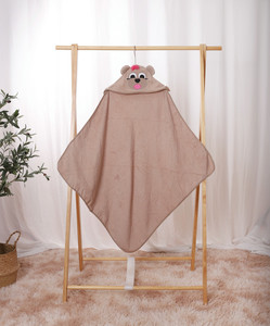 Toalla de Baño Orgánica con Capucha para Niños, Diseño de Cara de Animal, Suave, de Algodón, Tipo Poncho - Product Image 3