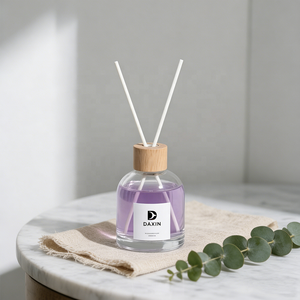 Bouteille diffuseur de parfum en verre transparent rond personnalisée de 50 ml, 100 ml, 150 ml pour huiles essentielles et parfums d'intérieur - Product Image 6