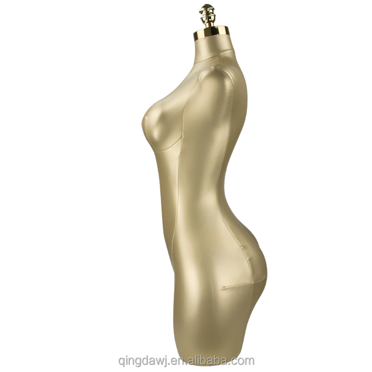 Fiberglass Gold Adjustable Half Body Dress Form for Curvy Women - Ideal for Tailoring & Display in Apparel Stores Fiberglass Gold Adjustable Half Body Dress Form for Curvy Women - Ideal for Tailoring & Display in Apparel Stores