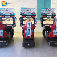 Machine d'arcade de course de voitures à monnayeur avec simulateur de conduite pour centres de jeux