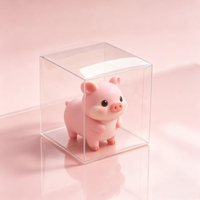 Boîte d'emballage carrée transparente en PVC personnalisable pour jouets de décompression avec logo imprimable pour supermarchés et épiceries