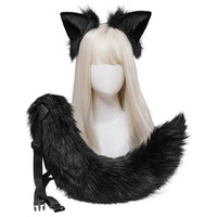 Ensemble de queue d'oreilles de renard accessoires de poils d'animaux en peluche accessoires de Cosplay faits à la main Kit assorti