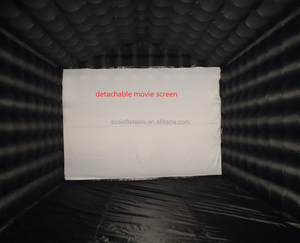 Tente cubique de fête portable noire personnalisée tente d'équipement de <span class=keywords><strong>location</strong></span> de matériel de fête tente de cinéma gonflable pour boîte de nuit - Product Image 5