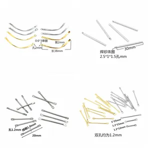 100件/袋不锈钢镀金耳环管连接器寻找耳环后环连接器件用于DIY珠宝制作