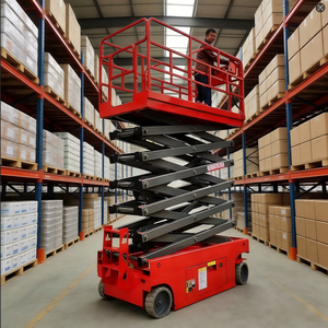 CE Certified <strong>300kg</strong> <strong>Hydraulic</strong> Scissor Lift 4-18m Aerial Work <strong>Platform</strong> for Warehouse Material Lifting &amp; Factory Maintenance - Product Image 1